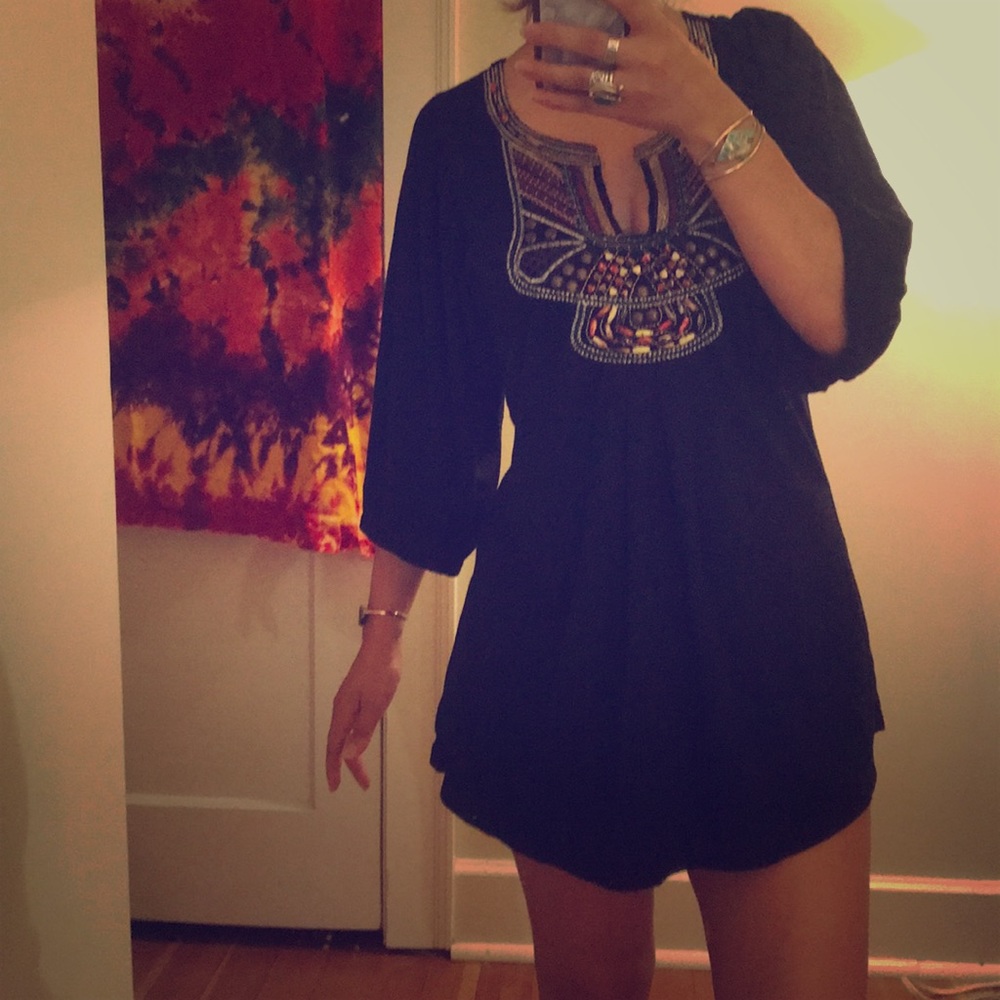 Black Beaded Tunic